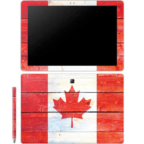 Canada Flag Light Wood Galaxy Book 12in Skin
